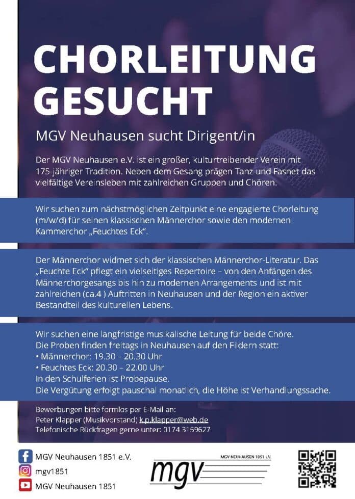 MGV-Chorleitung gesucht11