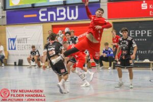 Handballer der MadDogs des TSV Neuhausen/Filder im Spiel
