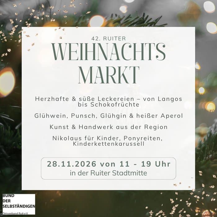 Plakat: 42. Ruiter Weihnachtsmarkt