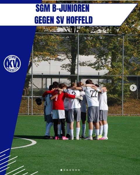 SGM B-Junioren Plieningen/Birkach vor dem Spiel gegen den SV Hoffeld