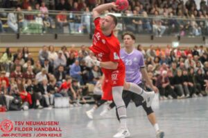 Handballer der MadDogs des TSV Neuhausen/Filder im Spiel gegen Würzburg
