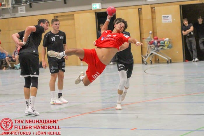 Handballer Henry Allgaier von den MadDogs des TSV Neuhausen/Filder im Spiel