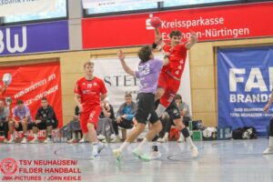 Handballer Laurin Huss vom TSV Neuhausen/Filder im Spiel