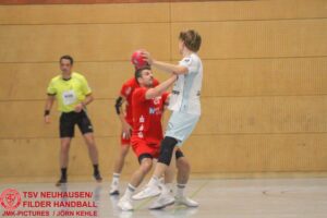 Handballer des TSV Neuhausen/Filder im Spiel gegen den HBW Balingen-Weilstetten II