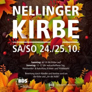 Plakat: Nellinger Kirbe am 24. und 25. Oktober