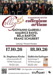 Plakat: Konzert des Kammerorchesters Collegium Artium