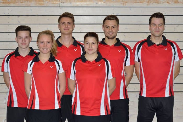 Mannschaftsfoto der 2. Badmintonmannschaft des TSV Neuhausen